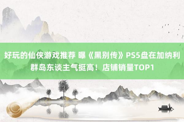 好玩的仙侠游戏推荐 曝《黑别传》PS5盘在加纳利群岛东谈主气挺高！店铺销量TOP1