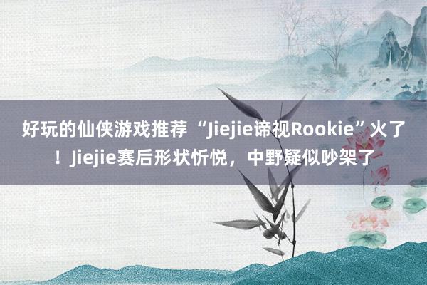 好玩的仙侠游戏推荐 “Jiejie谛视Rookie”火了！Jiejie赛后形状忻悦，中野疑似吵架了